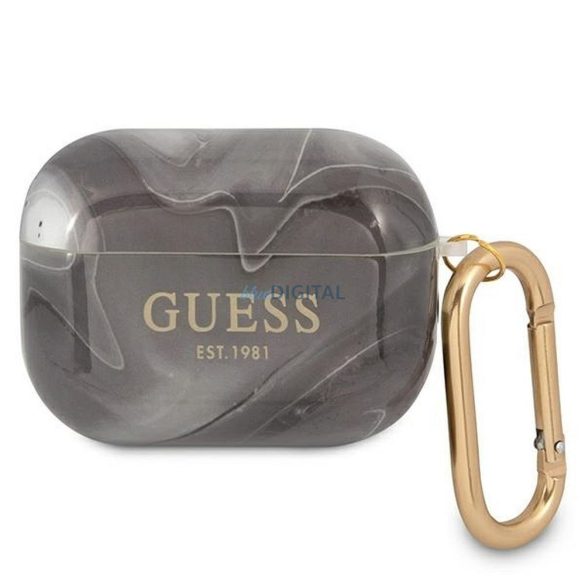 Guess GUAPUNMK Marble Collection husă AirPods Pro - negru