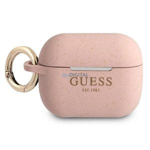 Guess GUAPSGGEP Silicon Glitter caz AirPods Pro - roz