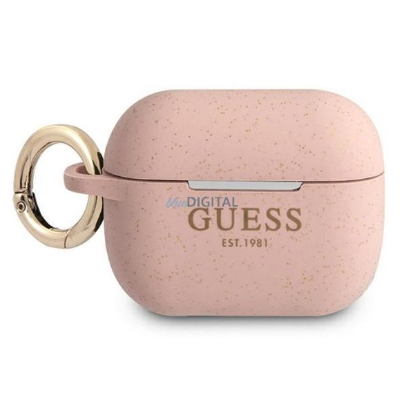 Guess GUAPSGGEP Silicon Glitter caz AirPods Pro - roz