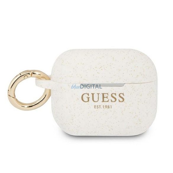 Guess GUAPSGGEH Silicon Glitter caz AirPods Pro - alb