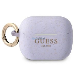 Guess GUAPSGGEU Silicon Glitter caz AirPods Pro - violet