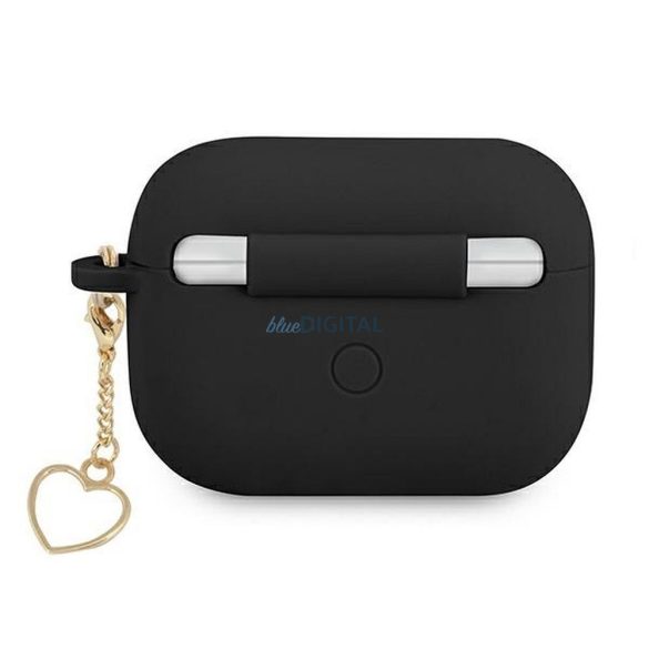 Guess GUAPLSCHSK Silicon Charm Heart Collection caz AirPods Pro - negru