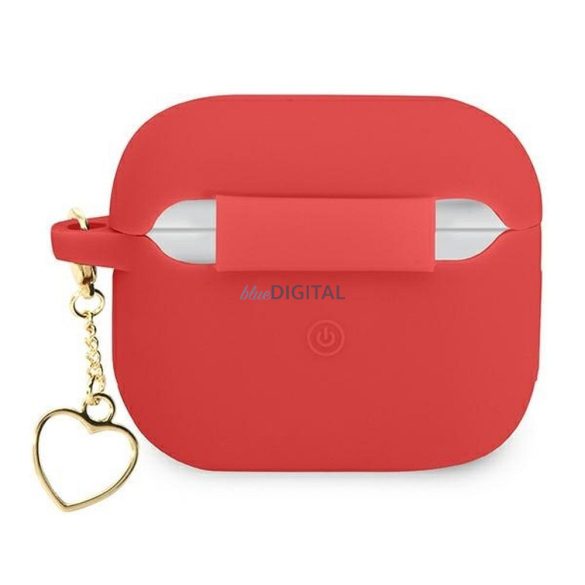 Guess GUA2LSCHSR Silicon Charm Heart Collection caz AirPods 1/2 - roșu