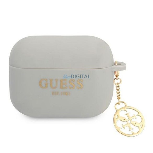 Guess GUAPLSC4EG Silicon Charm 4G Collection caz AirPods Pro - gri