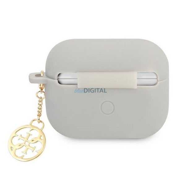 Guess GUAPLSC4EG Silicon Charm 4G Collection caz AirPods Pro - gri