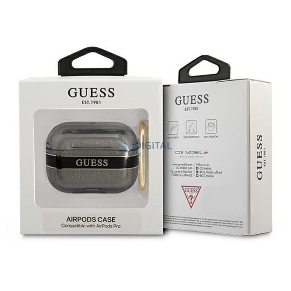 Guess GUAPHHTSK Curea Collection caz AirPods Pro - negru