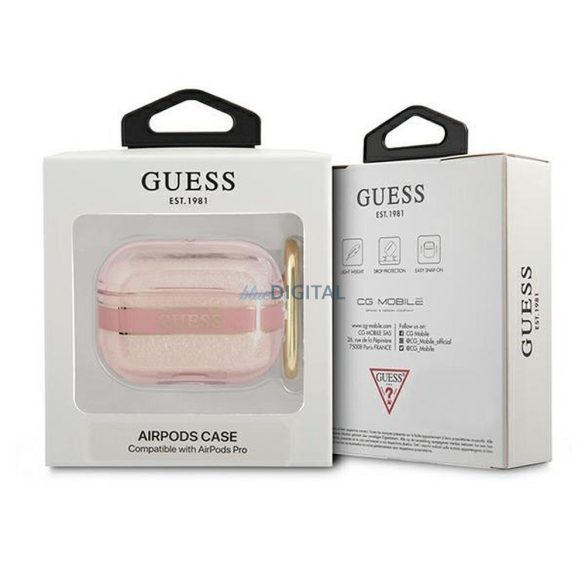 Guess GUAPHHTSP Curea Collection carcasă AirPods Pro - roz