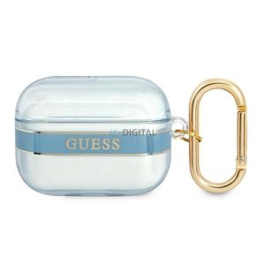 Guess GUAPHHTSB Curea Collection caz AirPods Pro - albastru