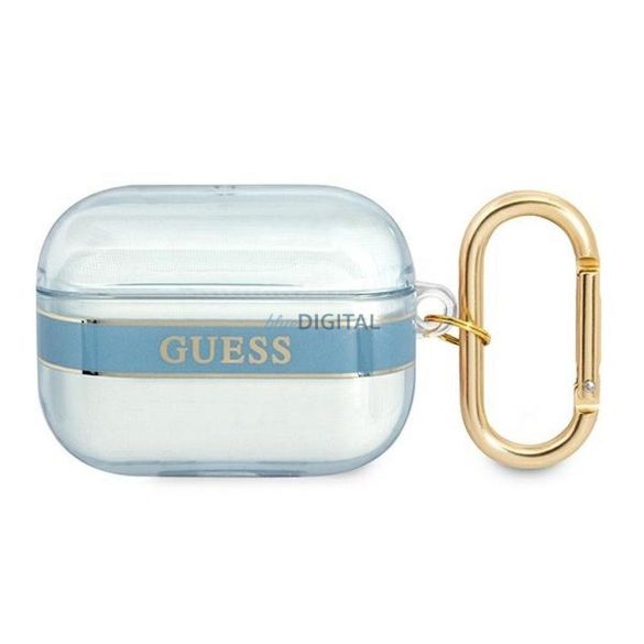 Guess GUAPHHTSB Curea Collection caz AirPods Pro - albastru