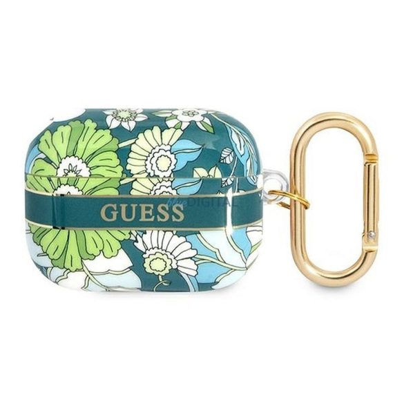 Guess GUAPHHFLN Flower Strap Collection husă AirPods Pro - verde