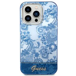   HUSĂ! - Carcasa originala GUESS GUHCP14LHGPLHB pentru iPhone 14 PRO (IML Electro Cam TDJ / albastru)