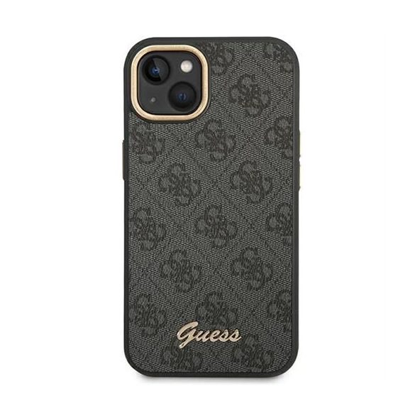 Husă GUESS pentru IPHONE 13 / 14 / 15 GUHCP14SHG4SHK (4G Vintage Gold Logo) neagră