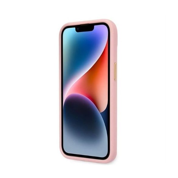Husa GUESS pentru IPHONE 13 / 14 / 15 GUHCP14SHGCRHP (Colecția Croco) roz