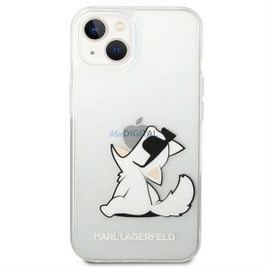 Husă originală KARL LAGERFELD KLHCP14MCFNRC pentru iPhone 14 PLUS (Chouette Eat / transparent)