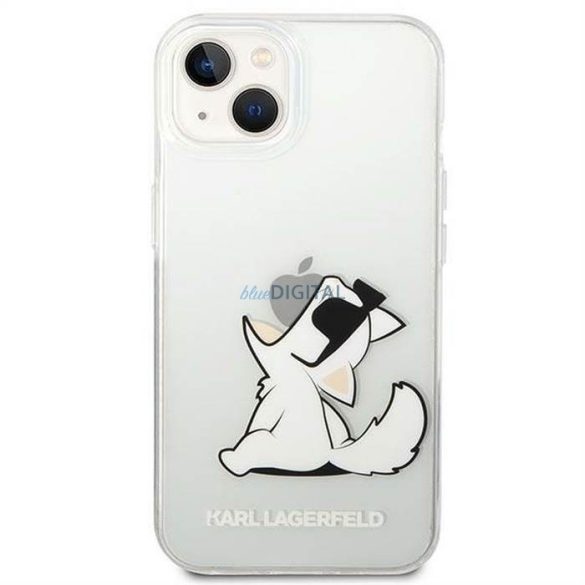 Husă originală KARL LAGERFELD KLHCP14MCFNRC pentru iPhone 14 PLUS (Chouette Eat / transparent)