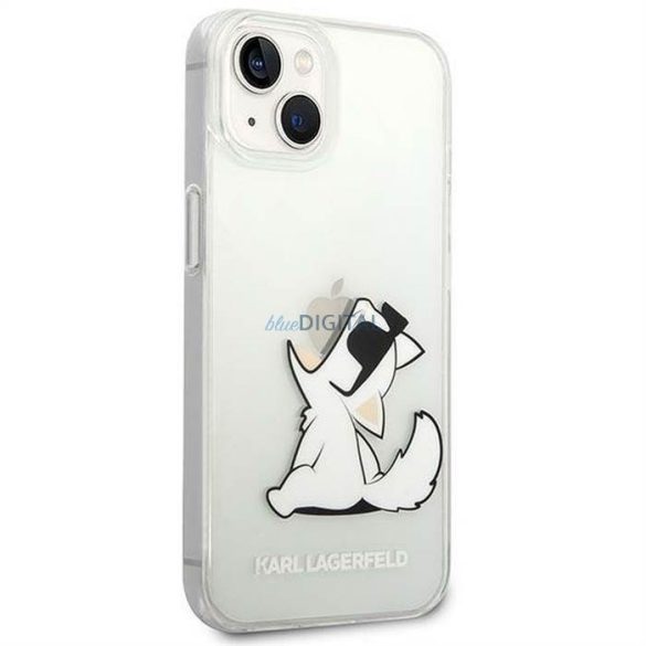 Husă originală KARL LAGERFELD KLHCP14MCFNRC pentru iPhone 14 PLUS (Chouette Eat / transparent)