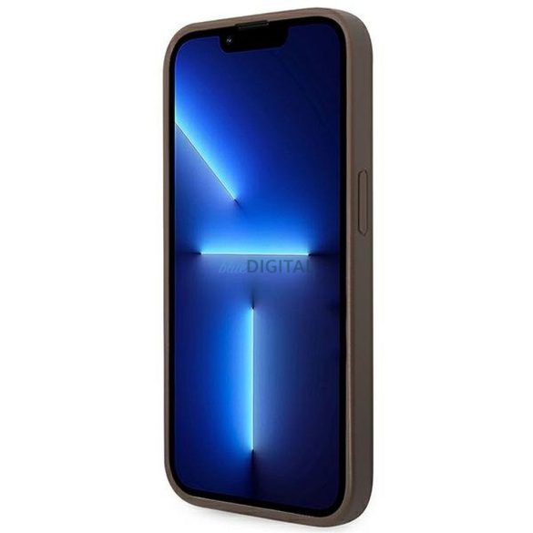 Husă originală GUESS GUHCP14XG4GFBR pentru iPhone 14 PRO MAX (4G Gold Logo / maro)