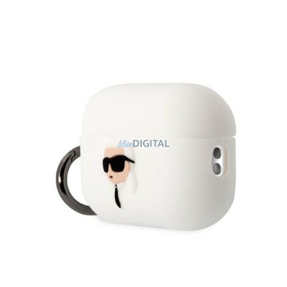 Husa originala KARL LAGERFELD KLAP2RUNIKH pentru Apple Airpods Pro 2 (3D Sil NFT Karl / alb)