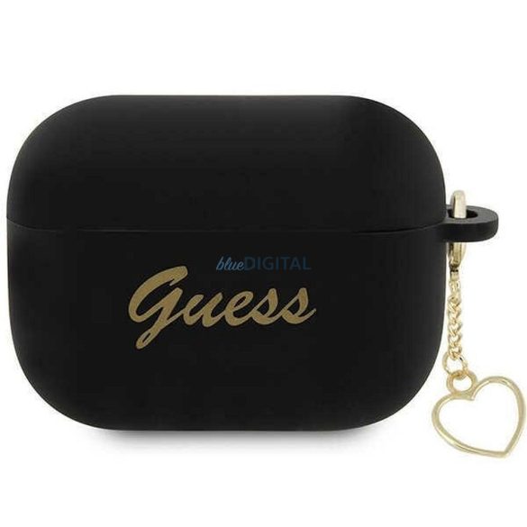 Guess GUAP2LSCHSK Silicon Charm Heart Collection caz AirPods Pro 2 - negru