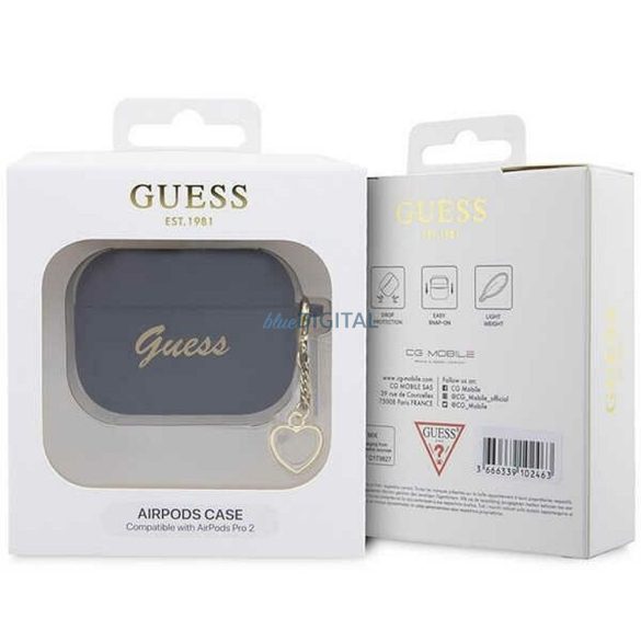 Guess GUAP2LSCHSK Silicon Charm Heart Collection caz AirPods Pro 2 - negru