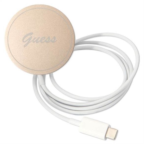 Oryginal Set GUESS GUBPN61H4EACSK pentru iPhone 12/12 Pro (Bundle Pack Magsafe:Husă+ Încărcător 4G / Aur - Negru)