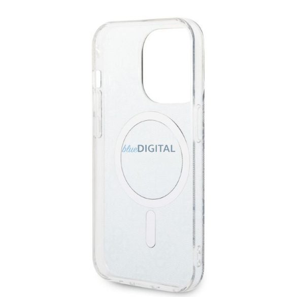 Set original GUESS GUBPP14LH4EACSB pentru iPhone 14 Pro (pachet Magsafe: carcasă + încărcător 4G / Aur - Albastru)