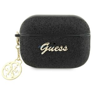 Guess GUAP2GLGSHK Glitter Flake 4G Charm carcasă AirPods Pro 2 - negru