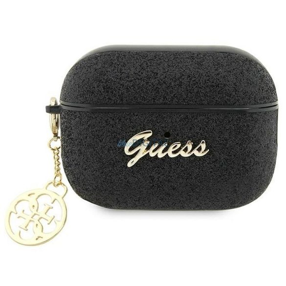 Guess GUAP2GLGSHK Glitter Flake 4G Charm carcasă AirPods Pro 2 - negru