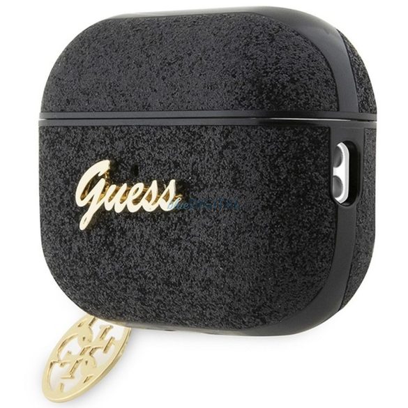Guess GUAP2GLGSHK Glitter Flake 4G Charm carcasă AirPods Pro 2 - negru