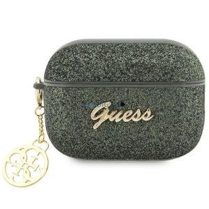 Guess GUAP2GLGSHA Glitter Flake 4G Charm Case AirPods Pro 2 - Camuflaj verde