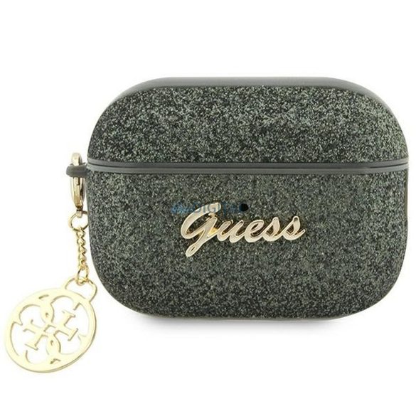 Guess GUAP2GLGSHA Glitter Flake 4G Charm Case AirPods Pro 2 - Camuflaj verde