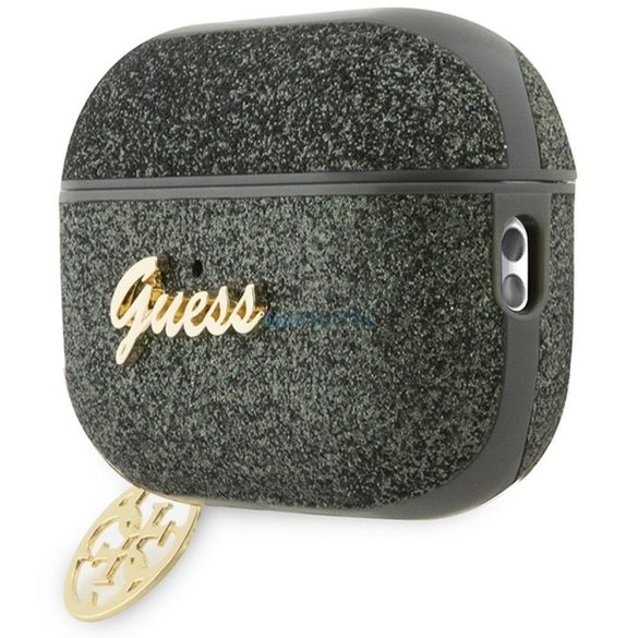 Guess GUAP2GLGSHA Glitter Flake 4G Charm Case AirPods Pro 2 - Camuflaj verde