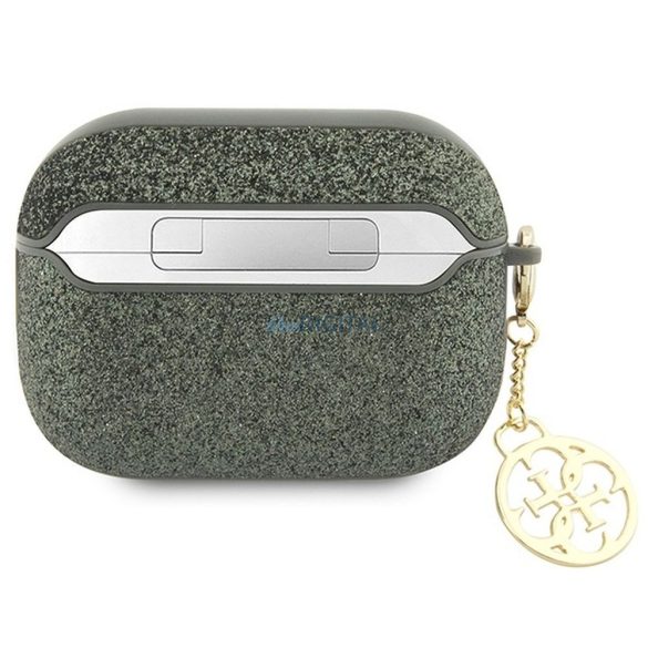 Guess GUAP2GLGSHA Glitter Flake 4G Charm Case AirPods Pro 2 - Camuflaj verde