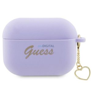 Guess GUAP2LSCHSU Silicon Charm Heart Collection caz AirPods Pro 2 - violet