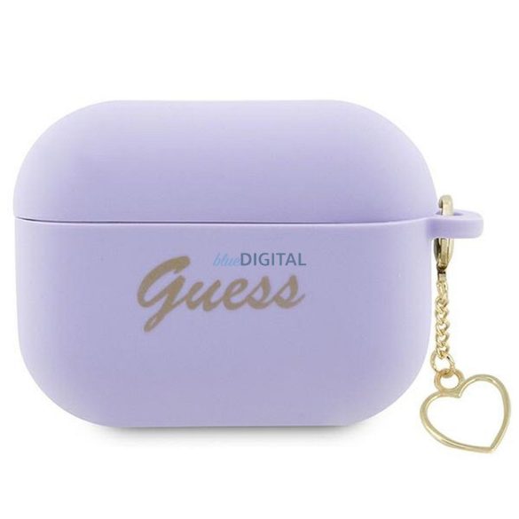 Guess GUAP2LSCHSU Silicon Charm Heart Collection caz AirPods Pro 2 - violet