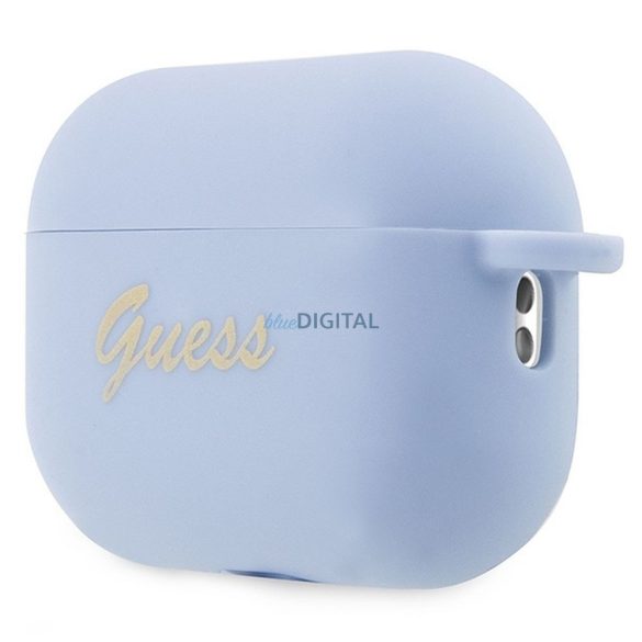 Guess GUAP2LSCHSB Silicon Charm Heart Collection caz AirPods Pro 2 - albastru