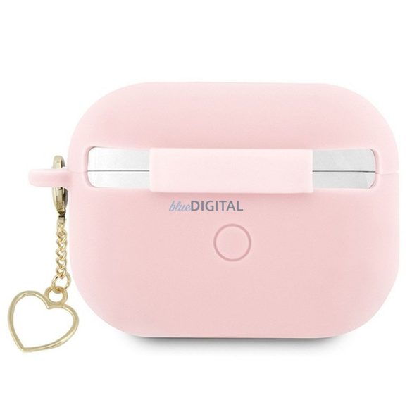 Guess GUAP2LSCHSP Silicon Charm Heart Collection carcasă AirPods Pro 2 - roz