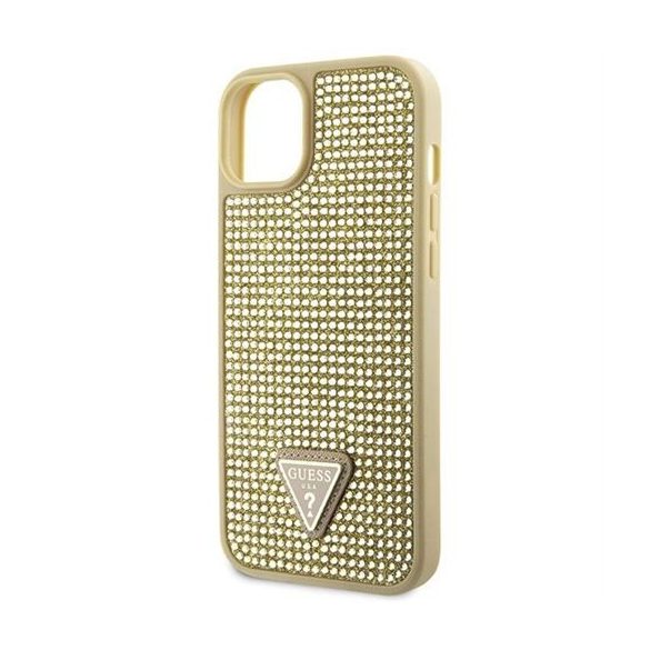 Husa GUESS pentru IPHONE 13 / 14 / 15 GUHCP14SHDGTPD (triunghi cu strass) auriu