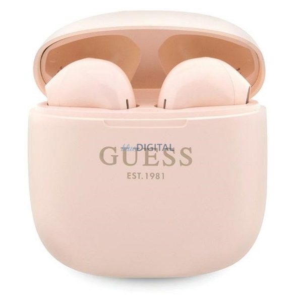 Guess GUTWST26PSP Classic EST Logo TWS căști fără fir bluetooth - roz