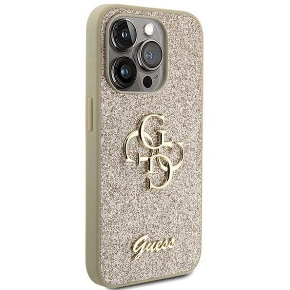 Husă originală GUESS GUHCP15XHG4SGD pentru iPhone 15 PRO MAX (Fixed Glitter Big 4G/aur)