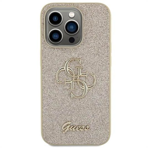 Husă originală GUESS GUHCP15XHG4SGD pentru iPhone 15 PRO MAX (Fixed Glitter Big 4G/aur)