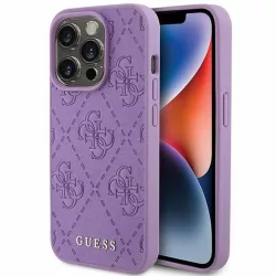   HUSĂ! - Husă originală GUESS GUHCP15XP4EPMU pentru iPhone 15 PRO MAX (Quilted 4G Classic / violet deschis)