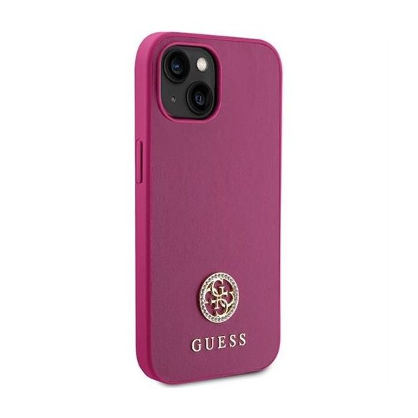 Husa GUESS pentru IPHONE 13 / 14 / 15 GUHCP15SPS4DGPP (Strass Metal Logo) roz