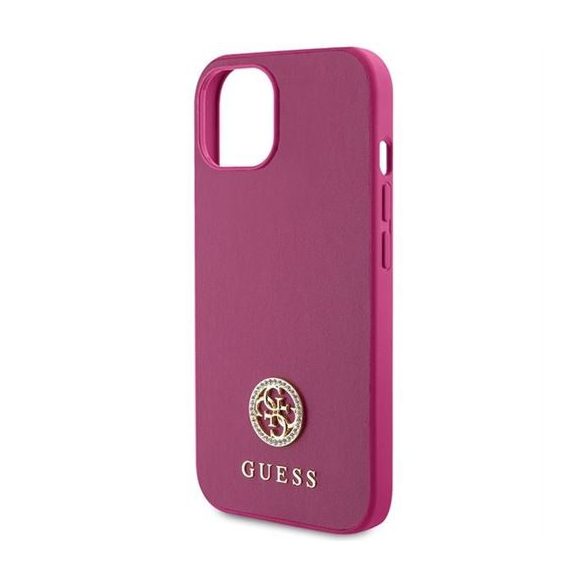 Husa GUESS pentru IPHONE 13 / 14 / 15 GUHCP15SPS4DGPP (Strass Metal Logo) roz