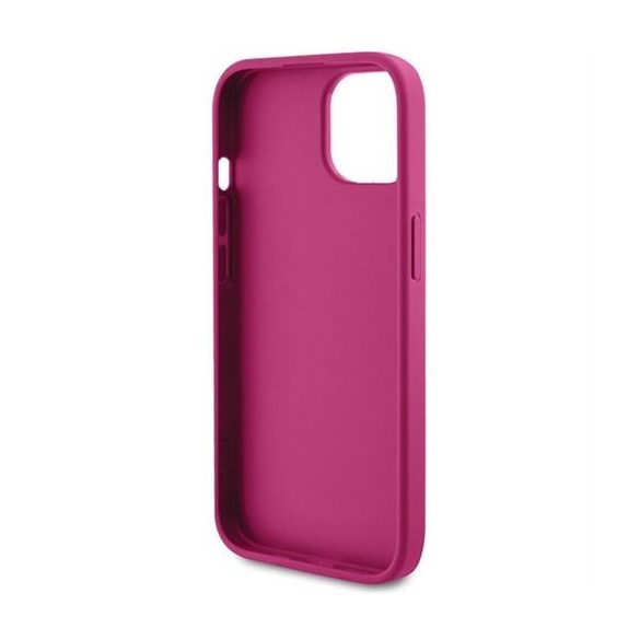 Husa GUESS pentru IPHONE 13 / 14 / 15 GUHCP15SPS4DGPP (Strass Metal Logo) roz