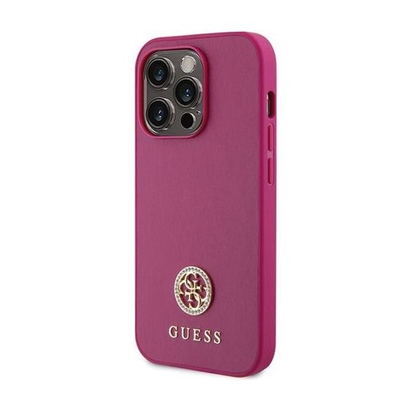 Husa GUESS pentru IPHONE 15 Pro GUHCP15LPS4DGPP (Strass Metal Logo) roz