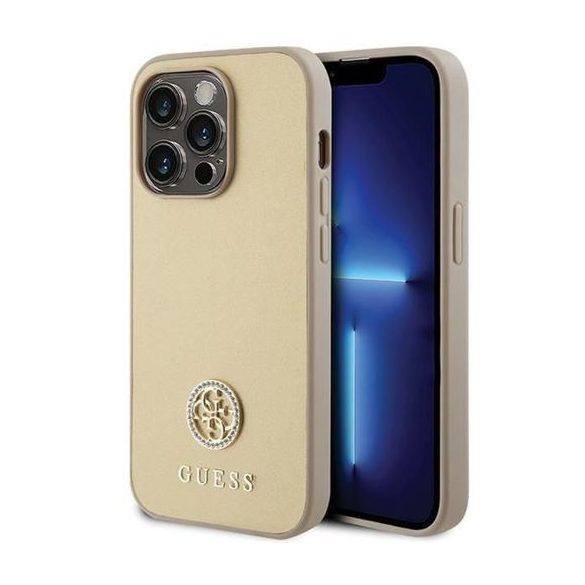 Husa GUESS pentru IPHONE 15 Pro GUHCP15LPS4DGPD (Strass Metal Logo) auriu