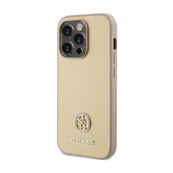 Husa GUESS pentru IPHONE 15 Pro GUHCP15LPS4DGPD (Strass Metal Logo) auriu
