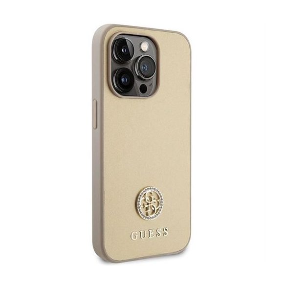 Husa GUESS pentru IPHONE 15 Pro GUHCP15LPS4DGPD (Strass Metal Logo) auriu
