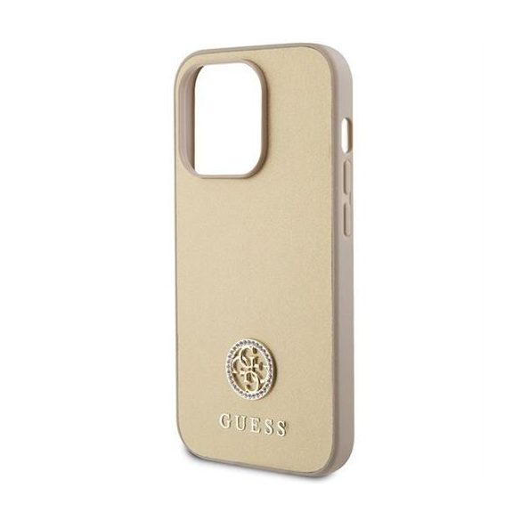 Husa GUESS pentru IPHONE 15 Pro GUHCP15LPS4DGPD (Strass Metal Logo) auriu
